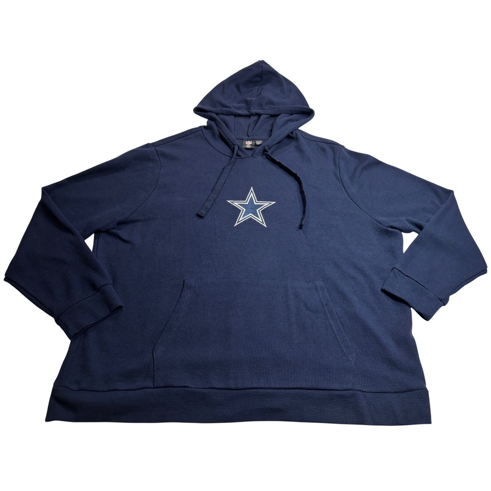 NFL Team Apparel Dallas Cowboys Hoodie Women's Navy Excellent Waffle Knit 3XL